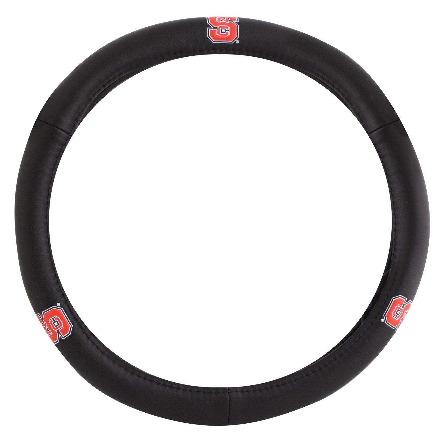 Premium SWC-949 Genuine Leather Steering Wheel Cover - North Carolina Wolfpack Alumni Edition | Durable Grip & Heat Protection for Cars, Trucks & SUVs | Perfect Gift for College Fans & Alumni