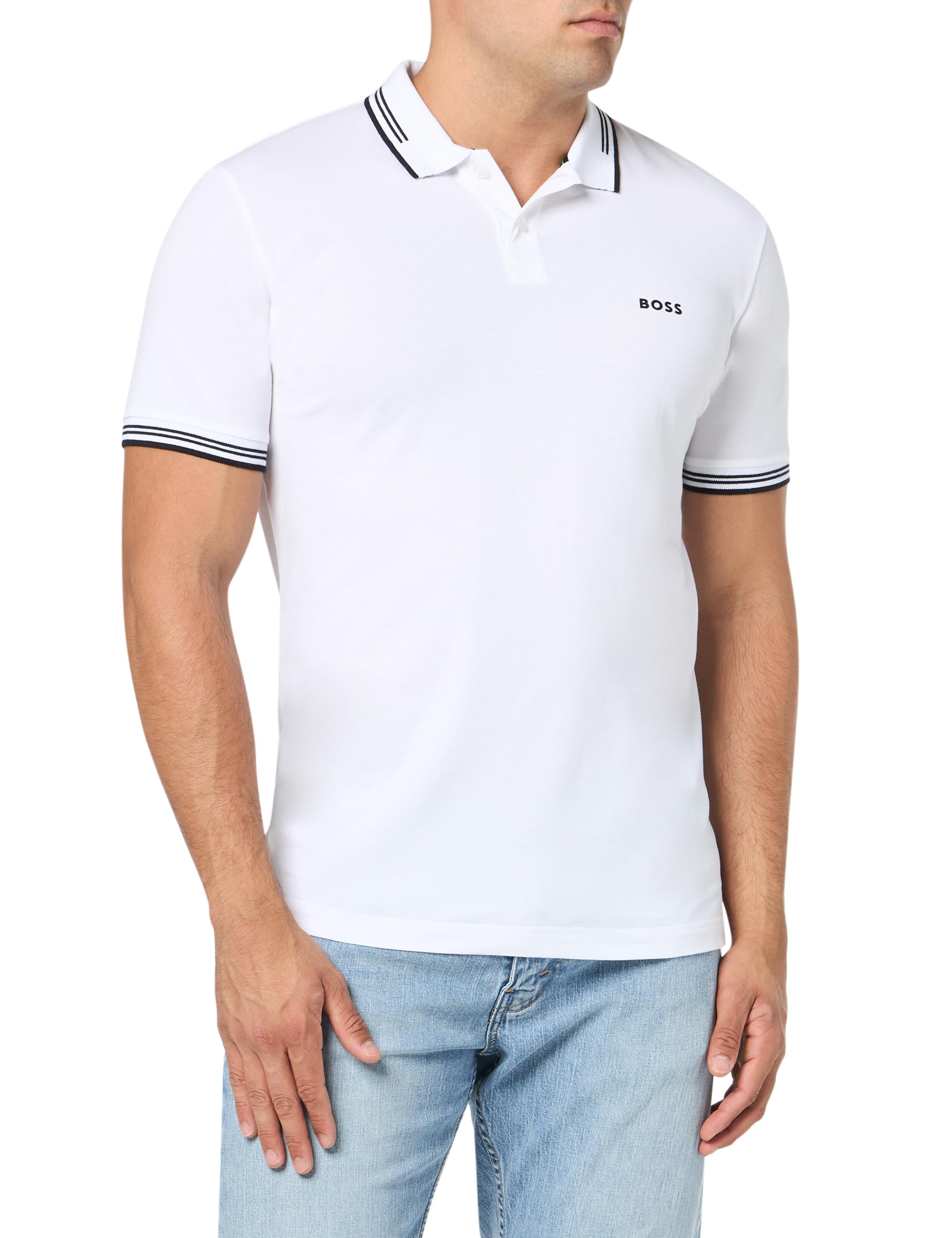 BOSS Men's Paul Polo Shirt - Classic Fit Short Sleeve Cotton Shirt for Casual & Business Wear | Perfect for Office, Golf & Summer Outings