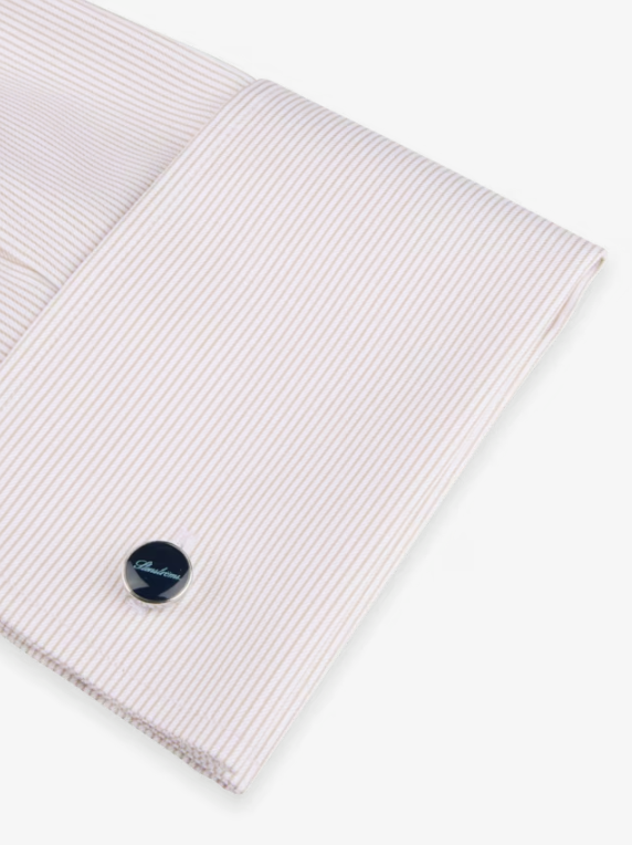 Premium STENSTROMS Brown Striped French Cuff Dress Shirt for Men - Formal Business Attire & Special Occasions