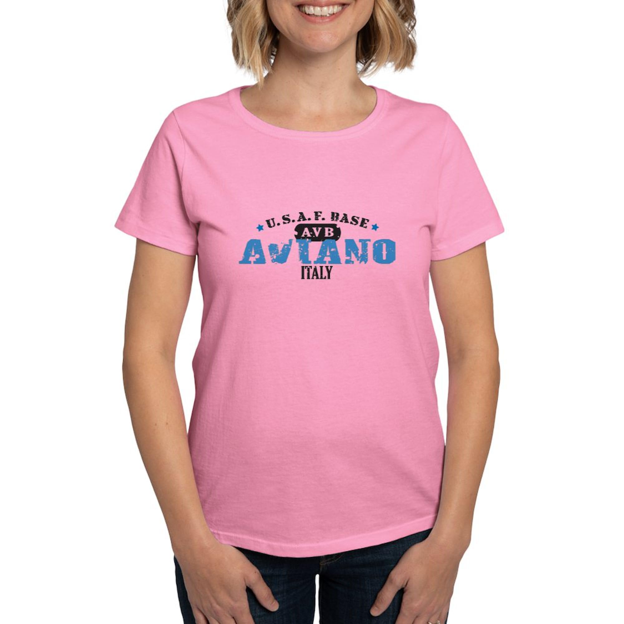 Aviano Air Force Base Women's Cotton Dark T-Shirt - Comfortable Military Apparel for Everyday Wear & USAF Support