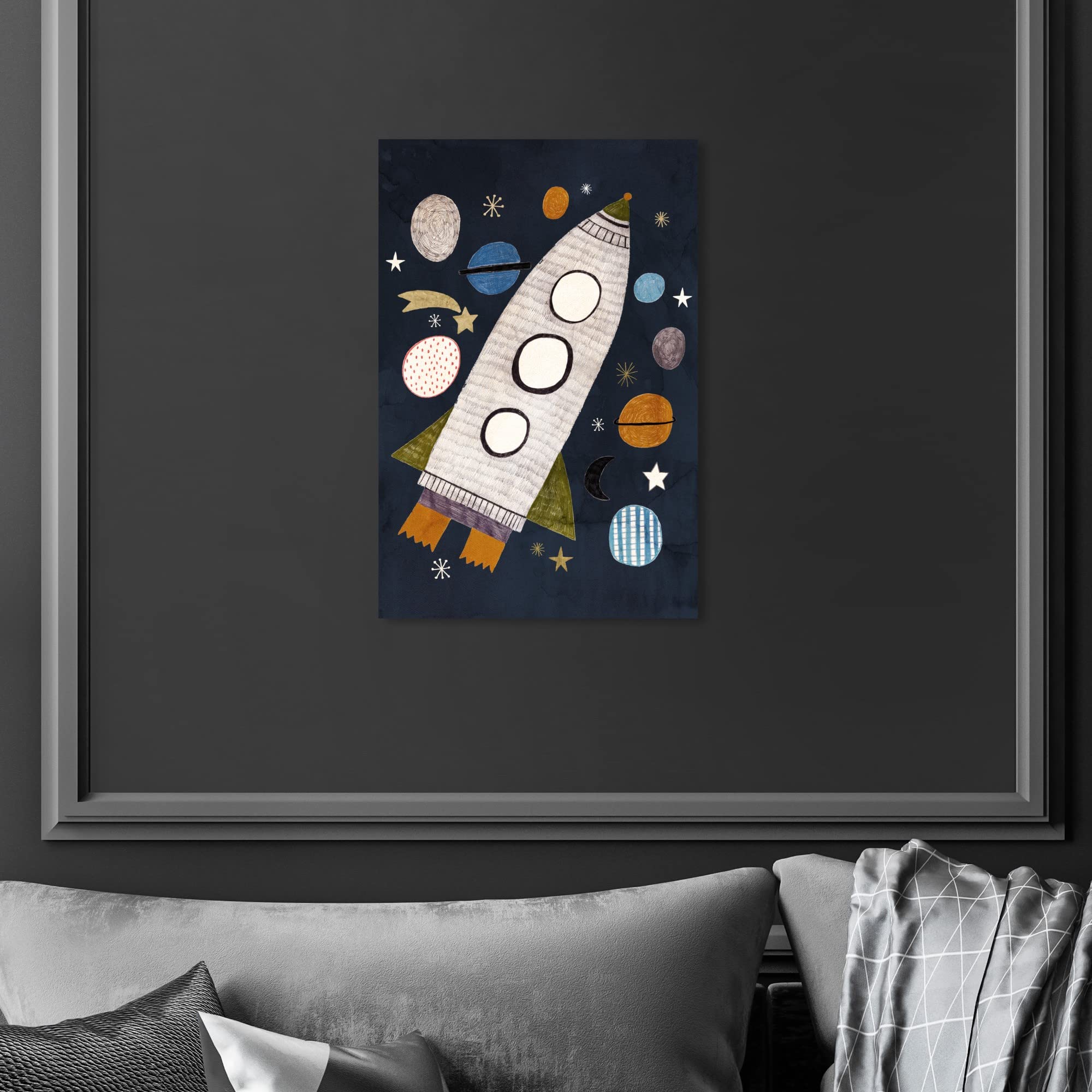 Into The Cosmos Astronomy & Space Wall Art Canvas Prints - Planets, Stars & Galaxy Decor for Living Room, Bedroom & Office