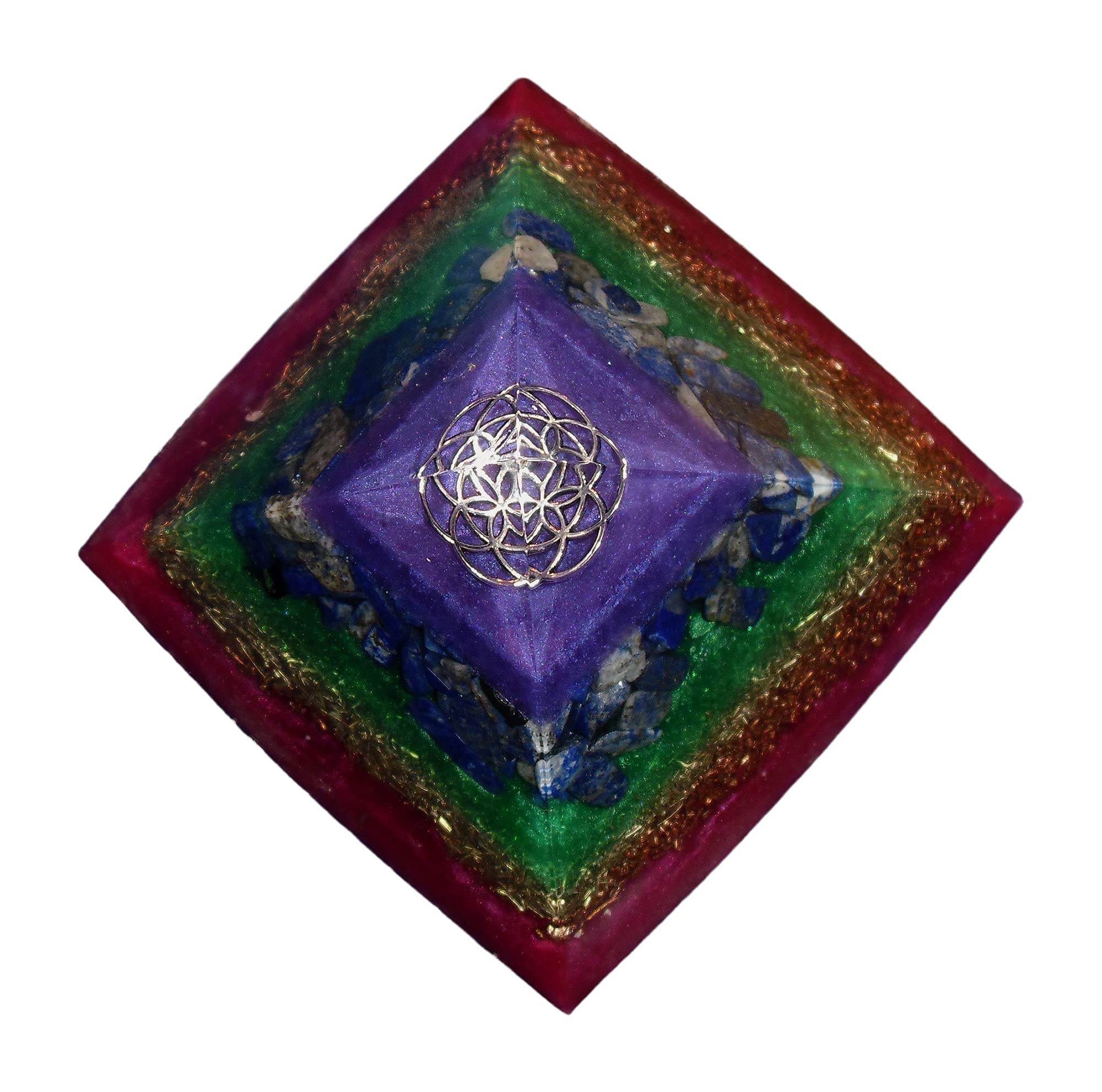 Abundant Health Orgone Pyramid for Positive Energy & Wellness – Natural Healing for Home, Office, and Meditation Spaces