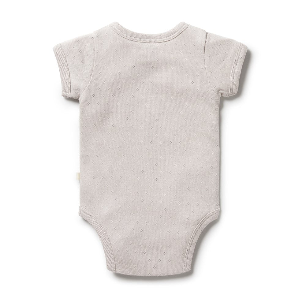 Organic Pointelle Kimono Bodysuit - Soft Breathable Baby Onesie for Newborns & Infants | Perfect for Playtime, Lounging & Photo Shoots