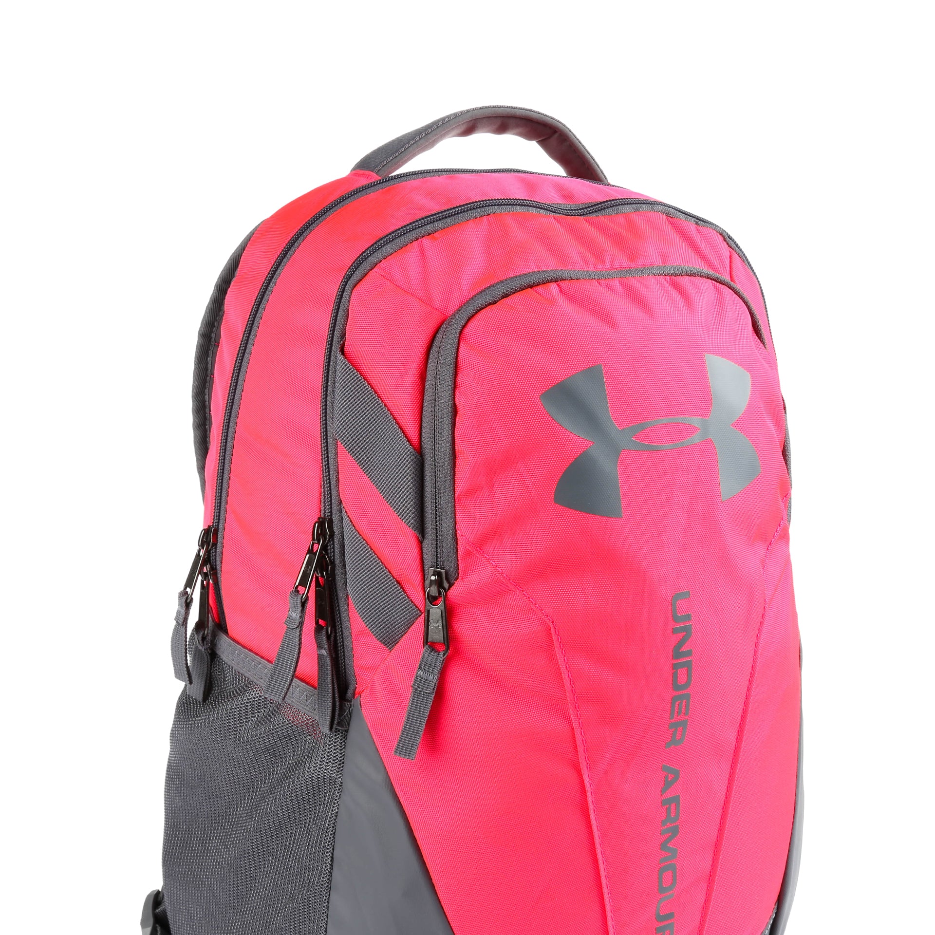 Under Armour Hustle 3.0 Backpack - Lightweight Durable School & Gym Bag for Men & Women, Penta Pink/Graphite - Perfect for College, Workout & Travel
