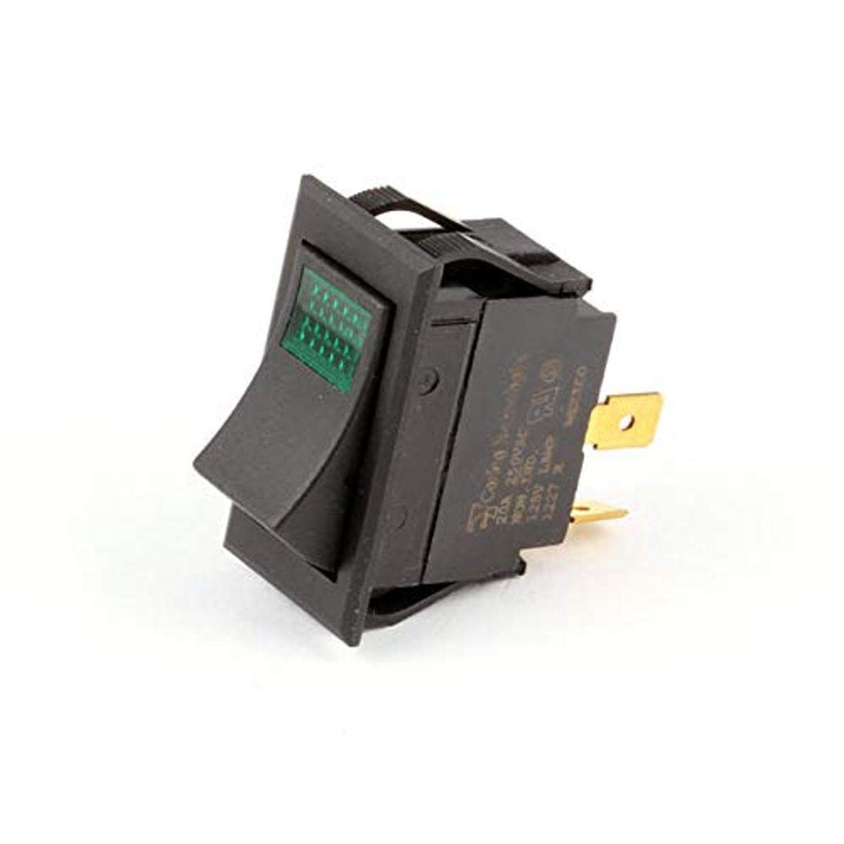MAVRIK Replacement ON/OFF DPST Switch for Carter-Hoffmann 18602-0160 - Exact Fit Green Rocker Switch - Perfect for Commercial Kitchen Equipment Repair & Industrial Control Panels