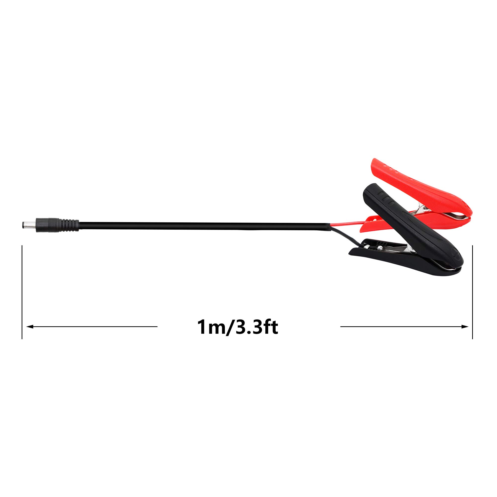 SinLoon Alligator Clip to DC Battery Jumper Cable - 12V/24V Booster Cable with Battery Clamps for Car, Boat, RV, Air Pump & Fridge - 1M Heavy Duty Power Transfer Wire (Perfect for Emergency Jump Starts & Powering Outdoor Equipment)