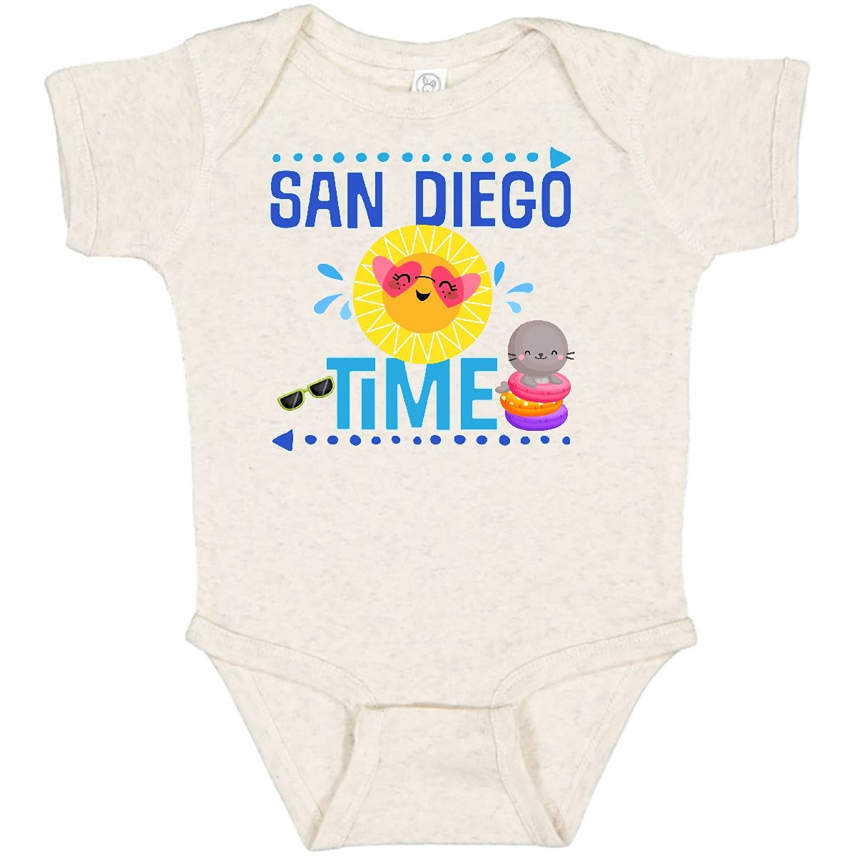 Inktastic San Diego Vacation Cute Beach Baby Bodysuit - Soft Cotton Infant Onesie for Boys & Girls - Perfect for Beach Trips, Family Vacations & Photo Shoots