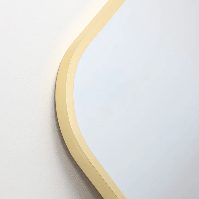 30 x 26 Inch Gold Wall Mirror Set of 2 - Elegant Decorative Bathroom & Bedroom Mirrors for Home Decor, Vanity, Dressing Room, and Entryway