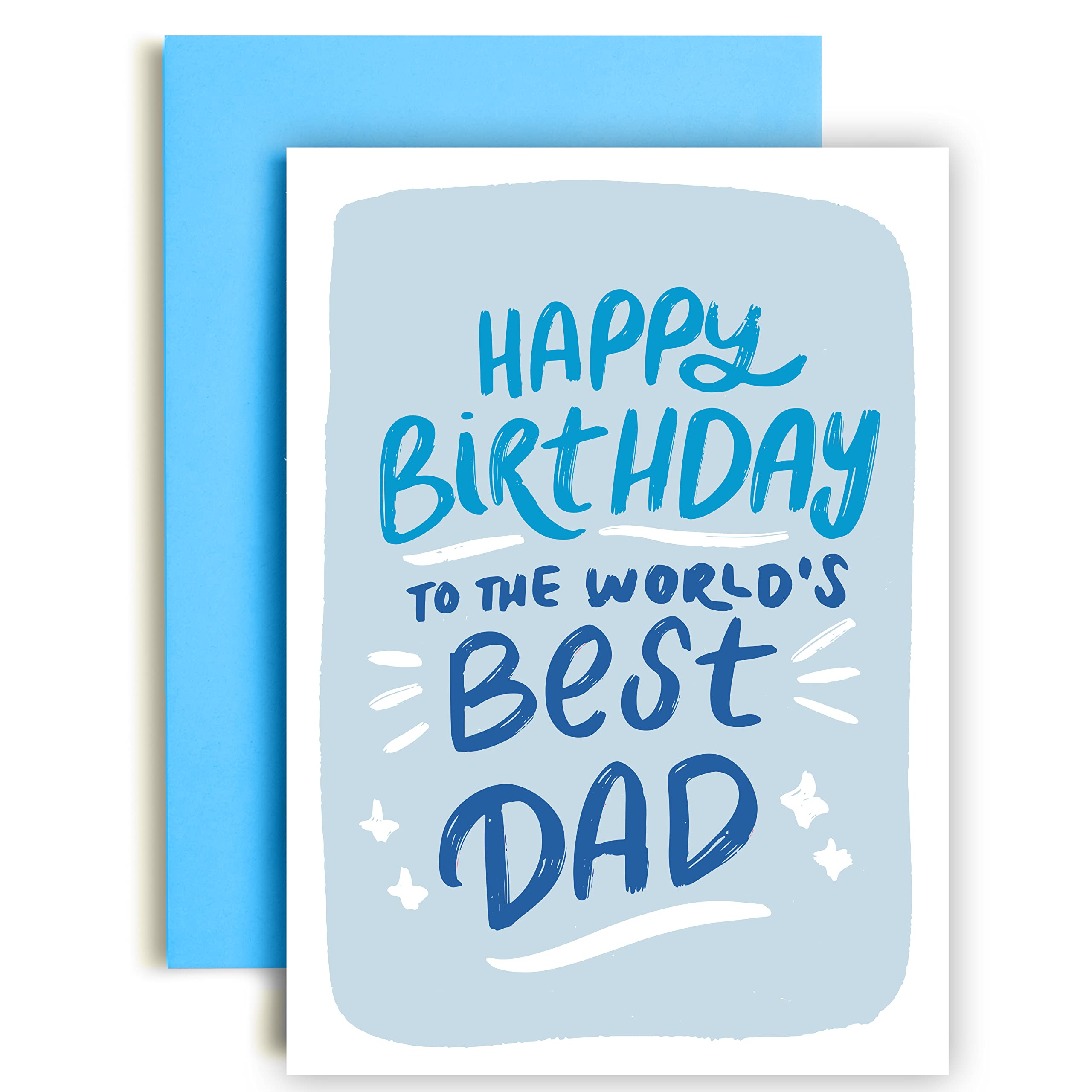 Funny Dad Birthday Card - Premium A5 Blank Card for World's Best Dad - Perfect for Father's Day & Special Occasions