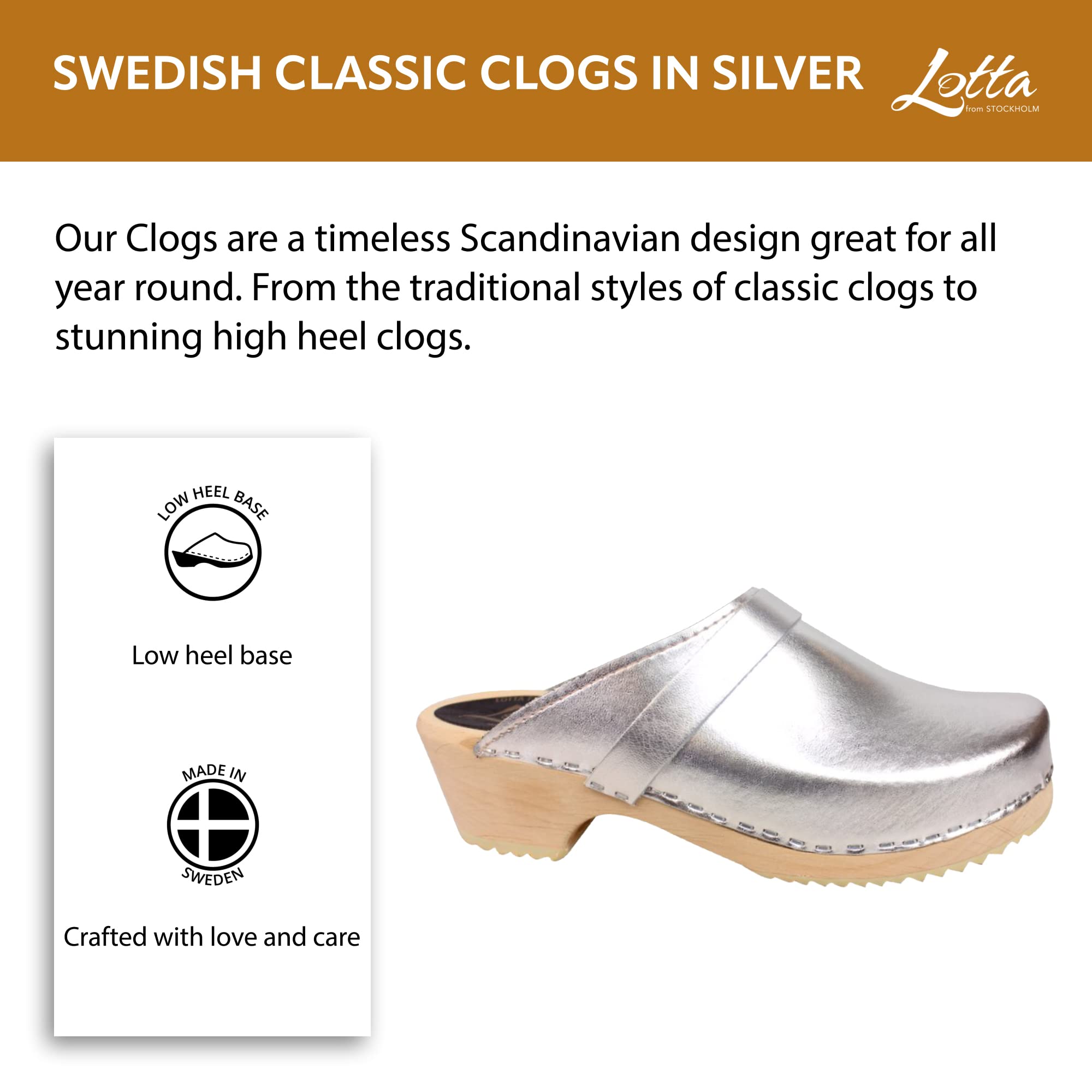 Swedish Classic Clog Mule for Women - Handmade Wooden Clogs with Low Heel & PU Leather | Comfortable Alder Wood Base | Slip-On Design | Perfect for Home, Office & Casual Outings