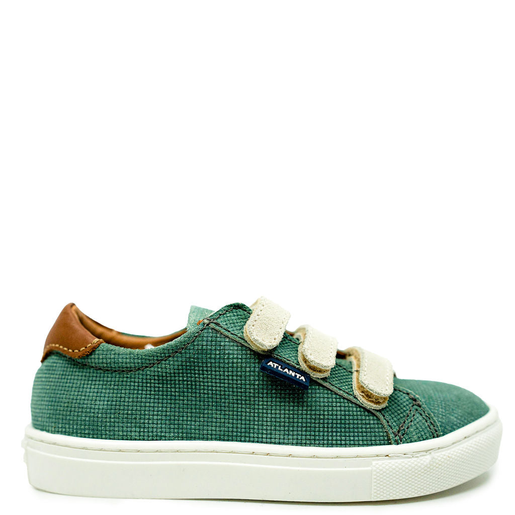 Atlanta Moccasin Sage Triple Velcro Sneakers for Men - Comfortable Slip-On Walking Shoes for Casual Wear & Outdoor Activities
