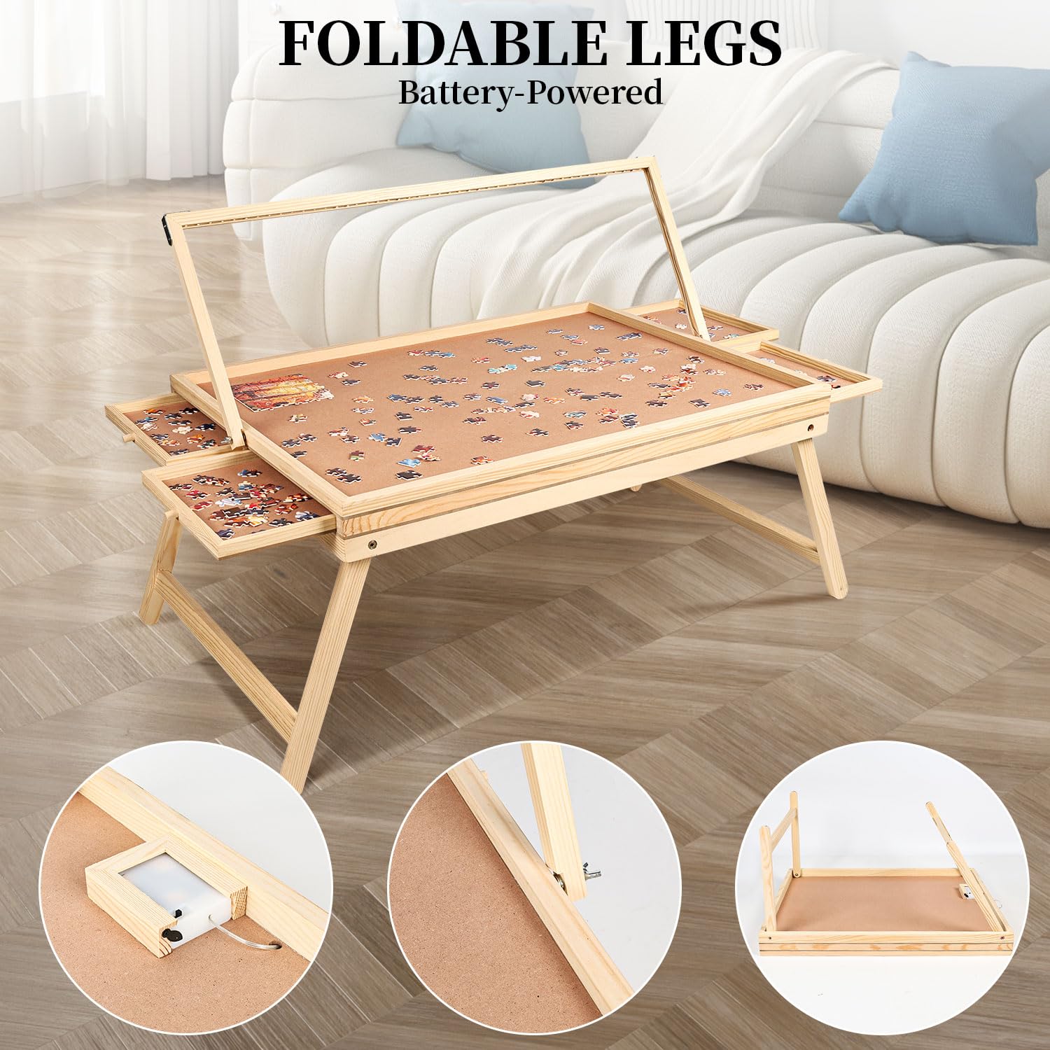 Premium 1000-Piece Wooden Table Puzzle for Adults - 30