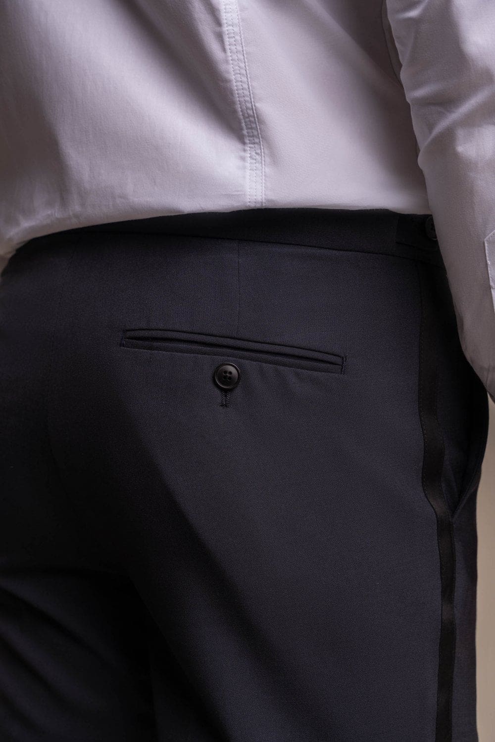 Cavani Aspen Men's Navy Dress Pants - Slim Fit Business Casual Trousers for Office & Formal Events