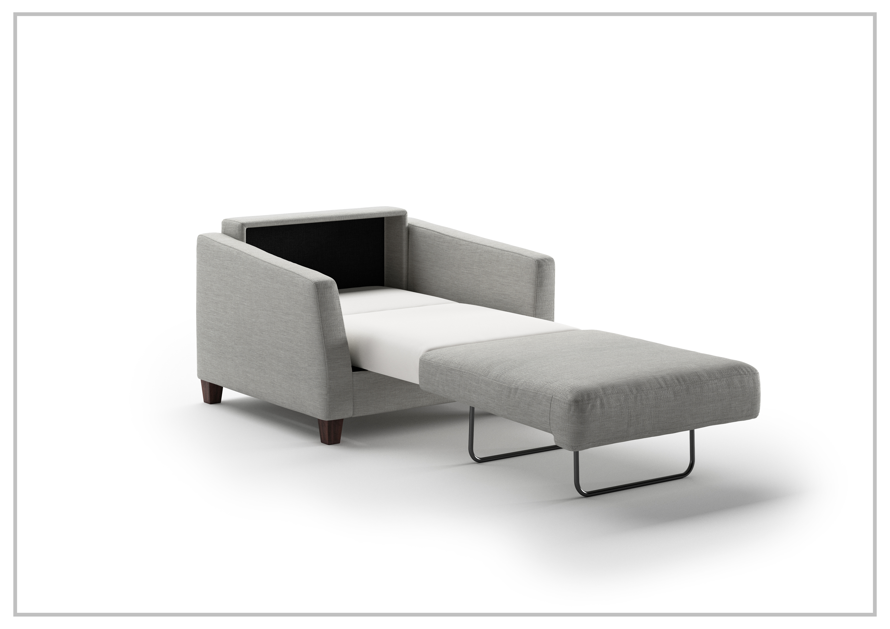 Luonto Monika Fabric Chair Cot Sleeper Sofa Bed - Convertible 3-in-1 Furniture for Small Spaces | Multiple Color Options | Perfect for Guest Rooms, Apartments & Dorm Rooms