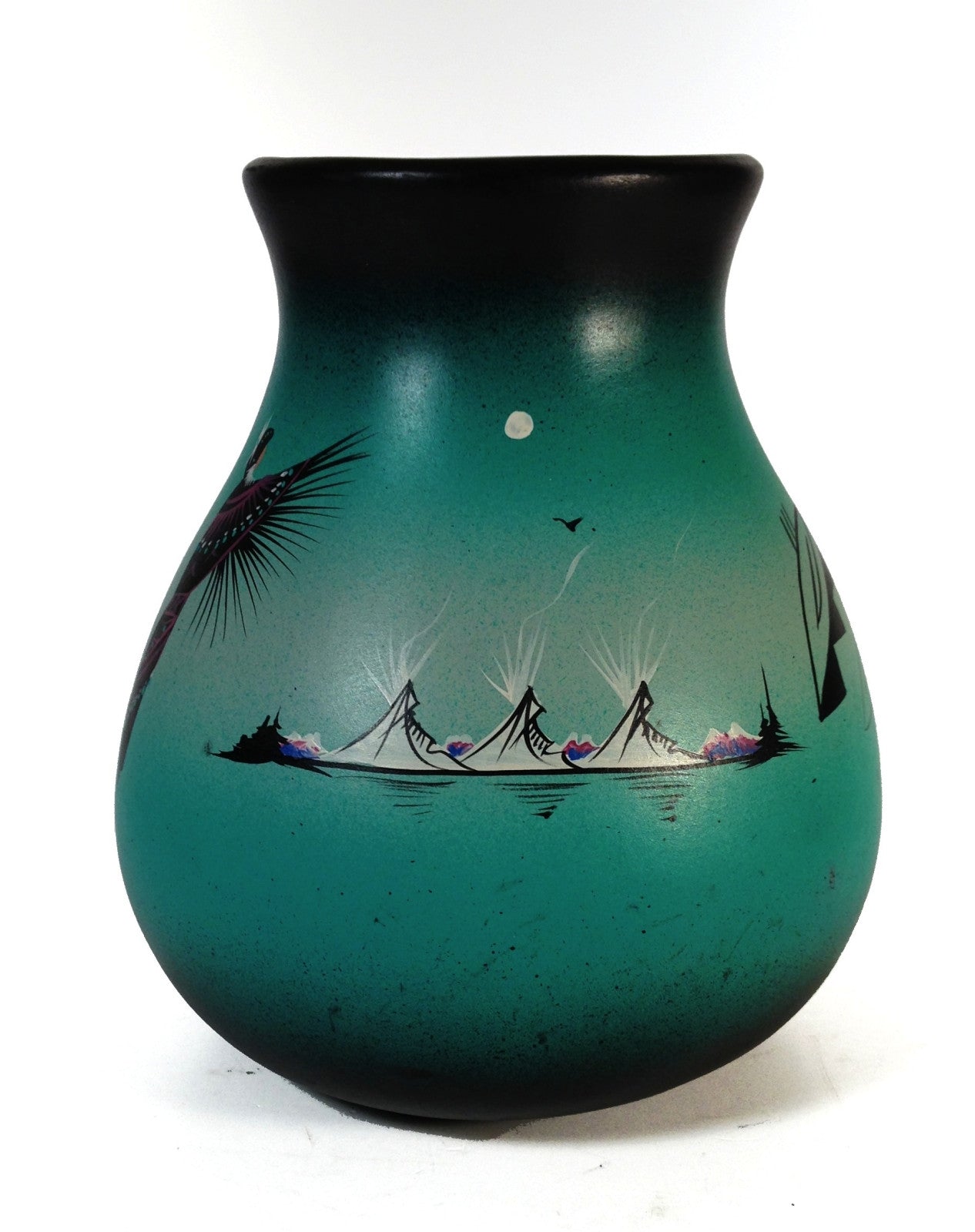 Authentic Native American Cedar Mesa Pottery Vase - Handcrafted Signed Artwork for Home Decor & Southwest Style Interior Design