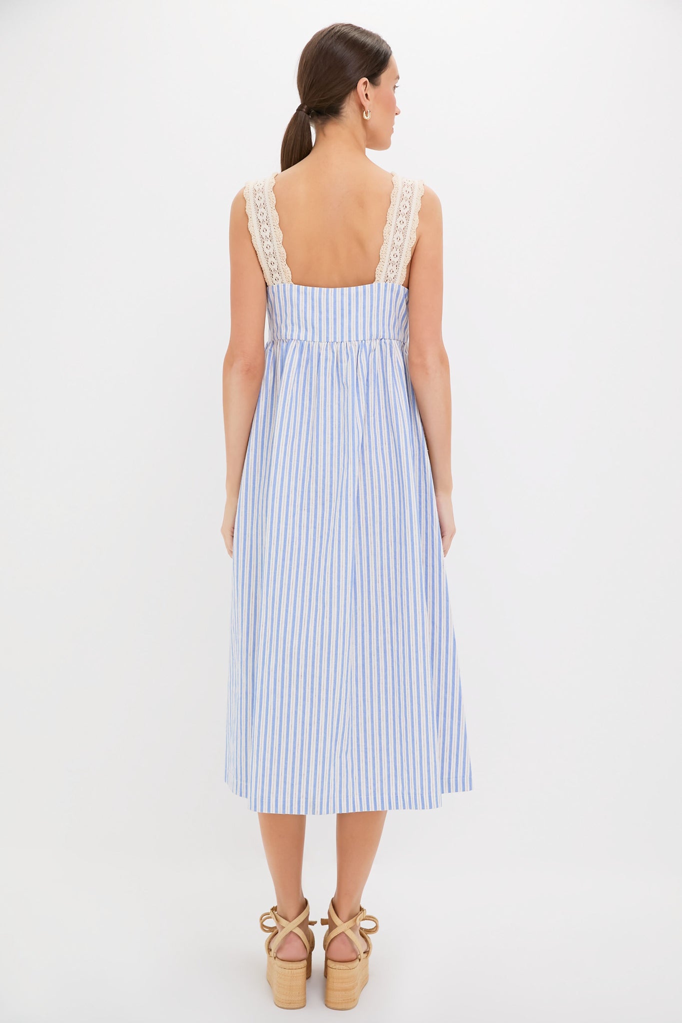 Blue Striped Harbor Dress for Women - Casual Summer Beach Dress with Pockets | Perfect for Vacations, Parties & Outdoor Events