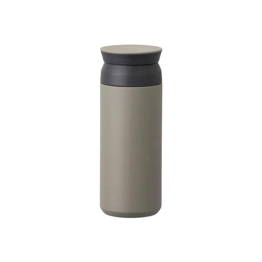 Kinto Travel Tumbler 500ml Insulated Stainless Steel Water Bottle - Leak Proof, Keep Hot/Cold for Hours - Perfect for Hiking, Camping & Office Use - Khaki