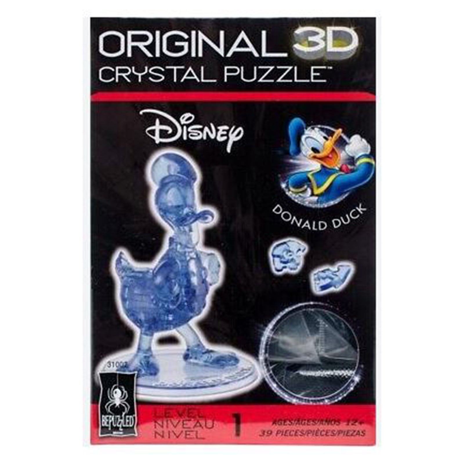 BePuzzled Disney Donald Duck Level 1 3D Puzzle - Fun Educational Toy for Kids & Adults - Perfect for Family Game Night & Birthday Gifts