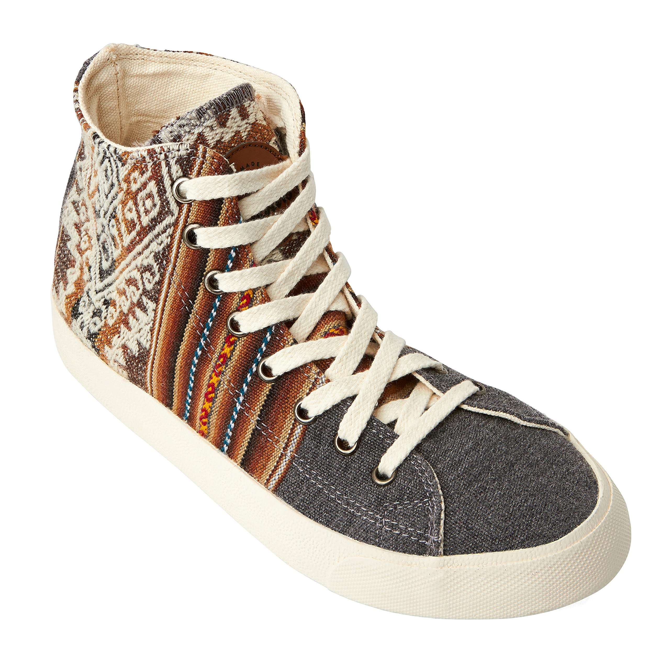 Inkkas London Sky High Top Canvas Sneakers - Handmade Artisan Casual Shoes for Women & Men | Comfortable Walking Shoes for Travel, Street Style & Everyday Wear