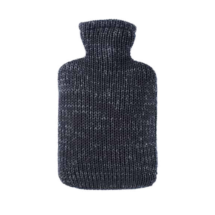 1.8L Premium Hot Water Bottle with Anthracite Organic Cotton Cover - Rubber-Free, BPA-Free for Pain Relief, Warmth & Comfort - Perfect for Cold Nights, Period Cramps & Winter Relaxation