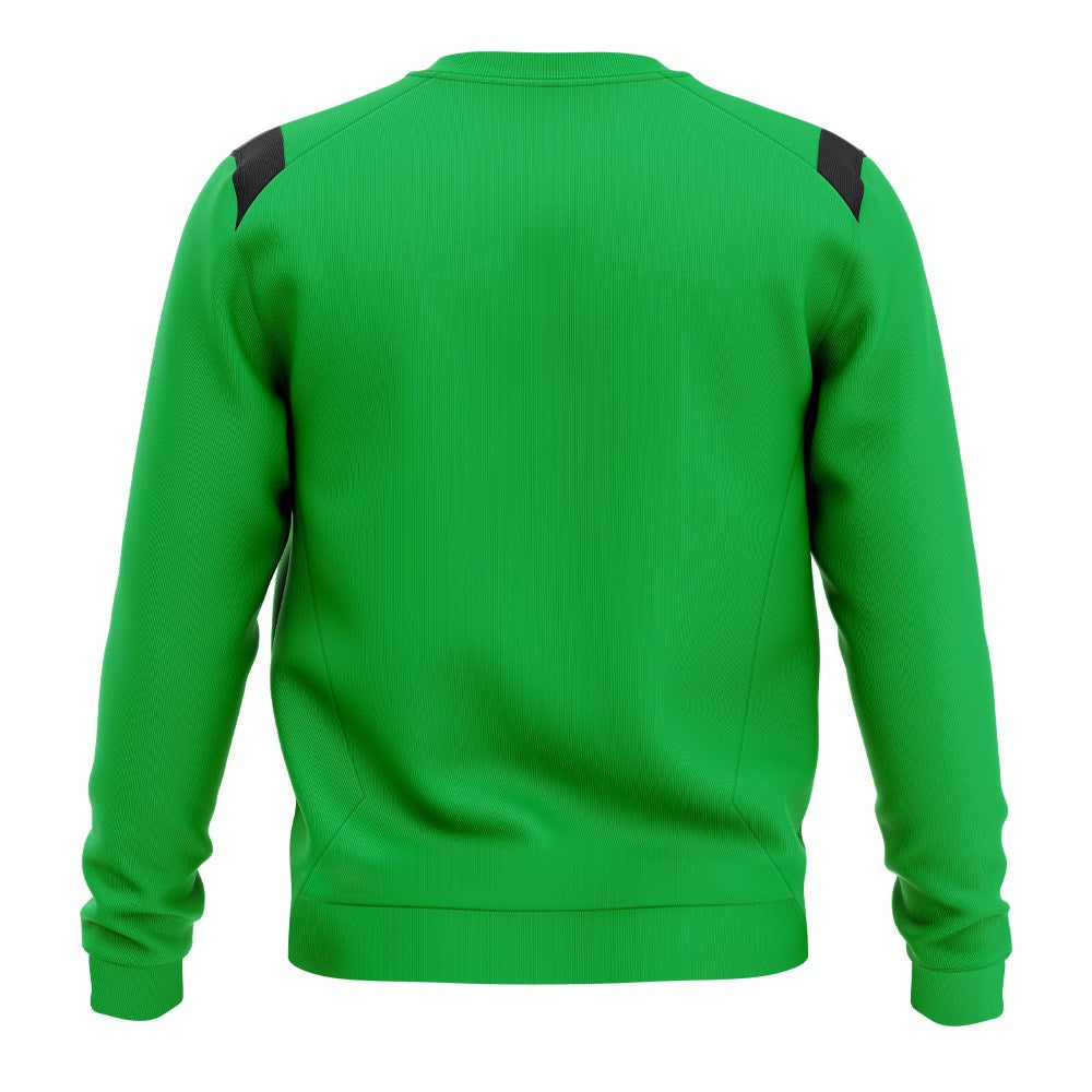 FC Contrast Sweatshirt - Emerald Green & Black Pullover Hoodie for Men | Casual Streetwear, Gym & Outdoor Activities