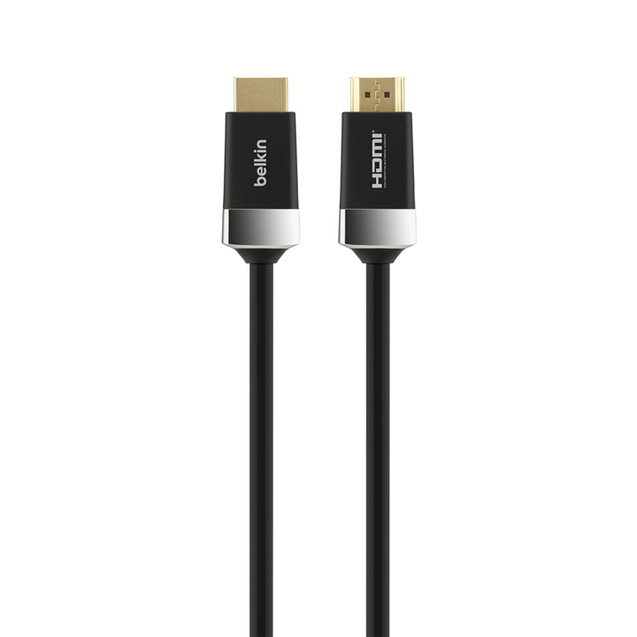 Belkin Premium 4K HDMI Cable 2M (6.6ft) - High-Speed Black HDMI 2.0 Cable for 4K Ultra HD TV, Gaming, Home Theater & Streaming Devices