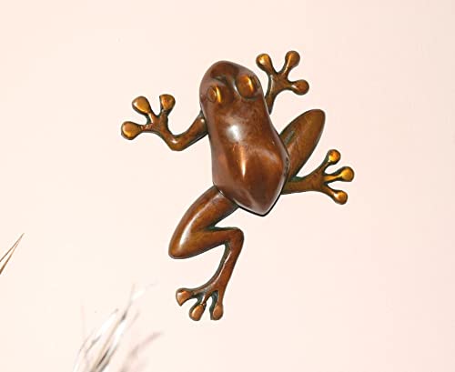 Unique Handcrafted Jumping Tree Frog Doorbell - Polished Brass Toad Door Knocker for Baby Room, Nursery Decor & Dresser Pull - Perfect for Kids' Bedrooms, Playrooms & Themed Home Decor