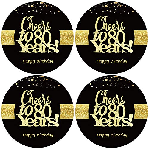 80th Birthday Stickers