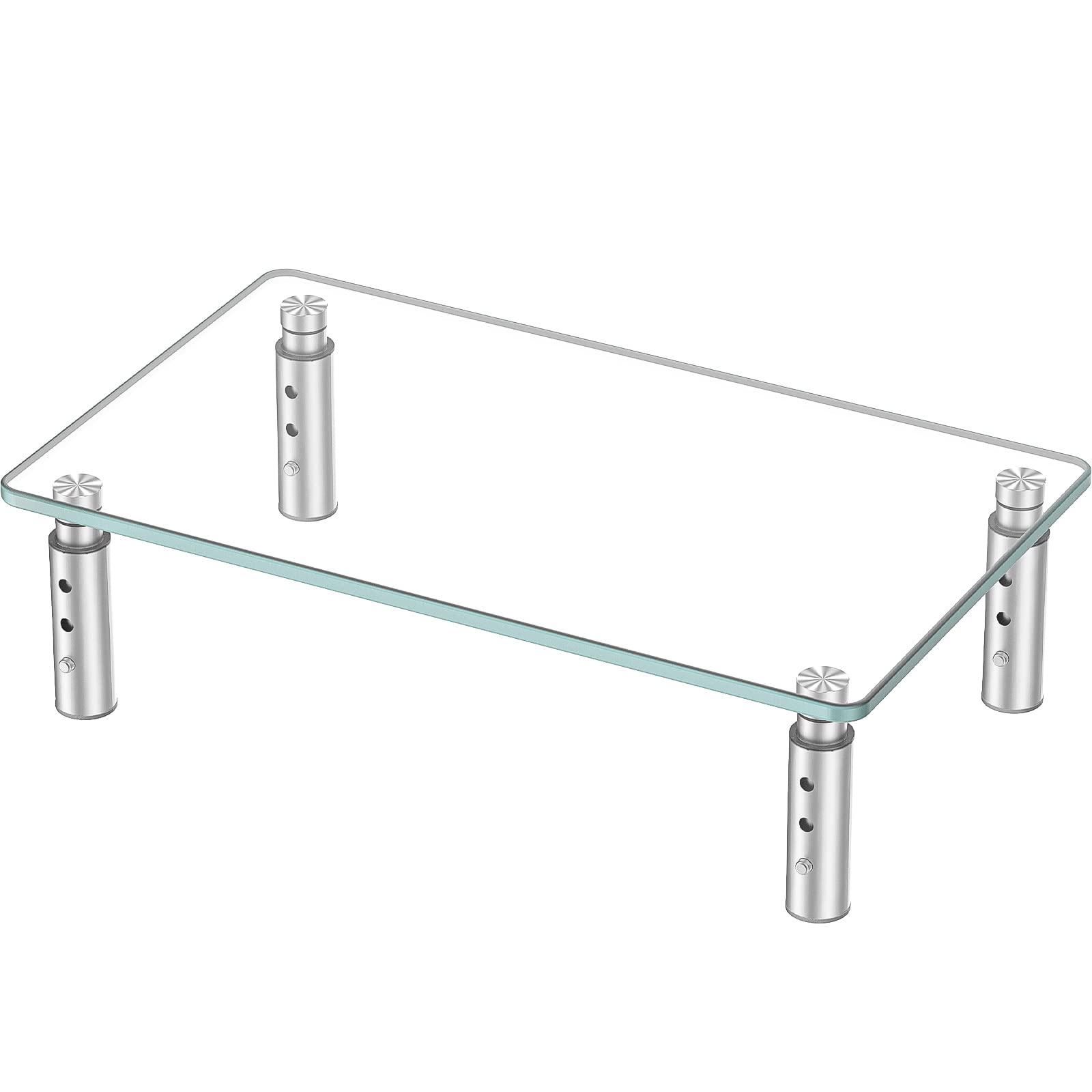 Hemudu Adjustable Height Monitor Stand - 3-Level Ergonomic Monitor Riser for PC, Computer & Laptop, Desktop Organizer with Cable Management - Perfect for Home Office, Gaming Setup & Workspace Organization