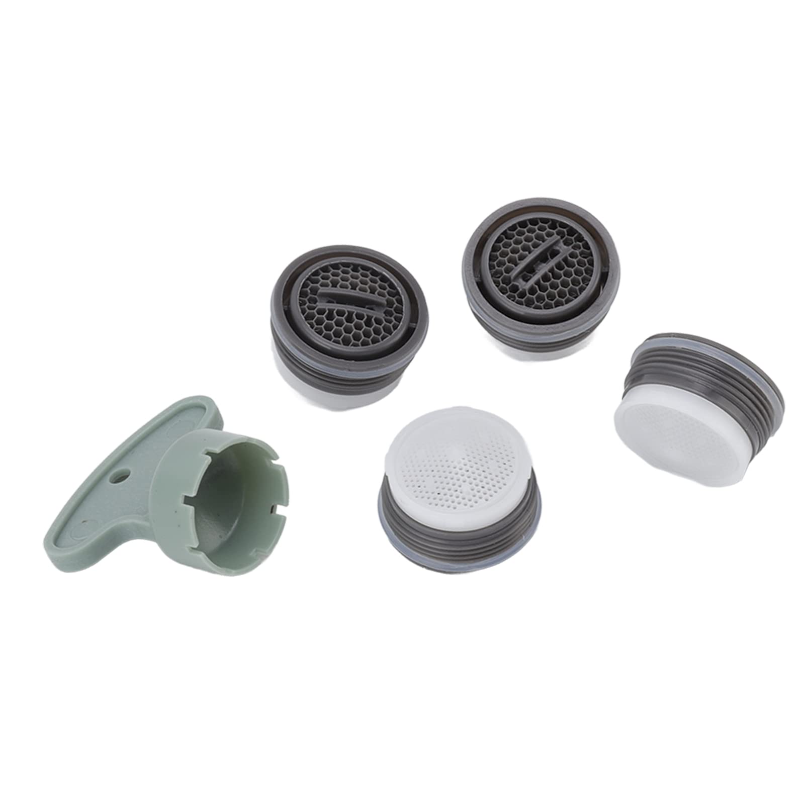 5pcs M20 Faucet Aerators - Professional Faucet Replacement Parts with Spanner, Water Tap Aerators & Flow Restrictors for Bathroom & Kitchen Sink (Improves Water Pressure & Saves Water)