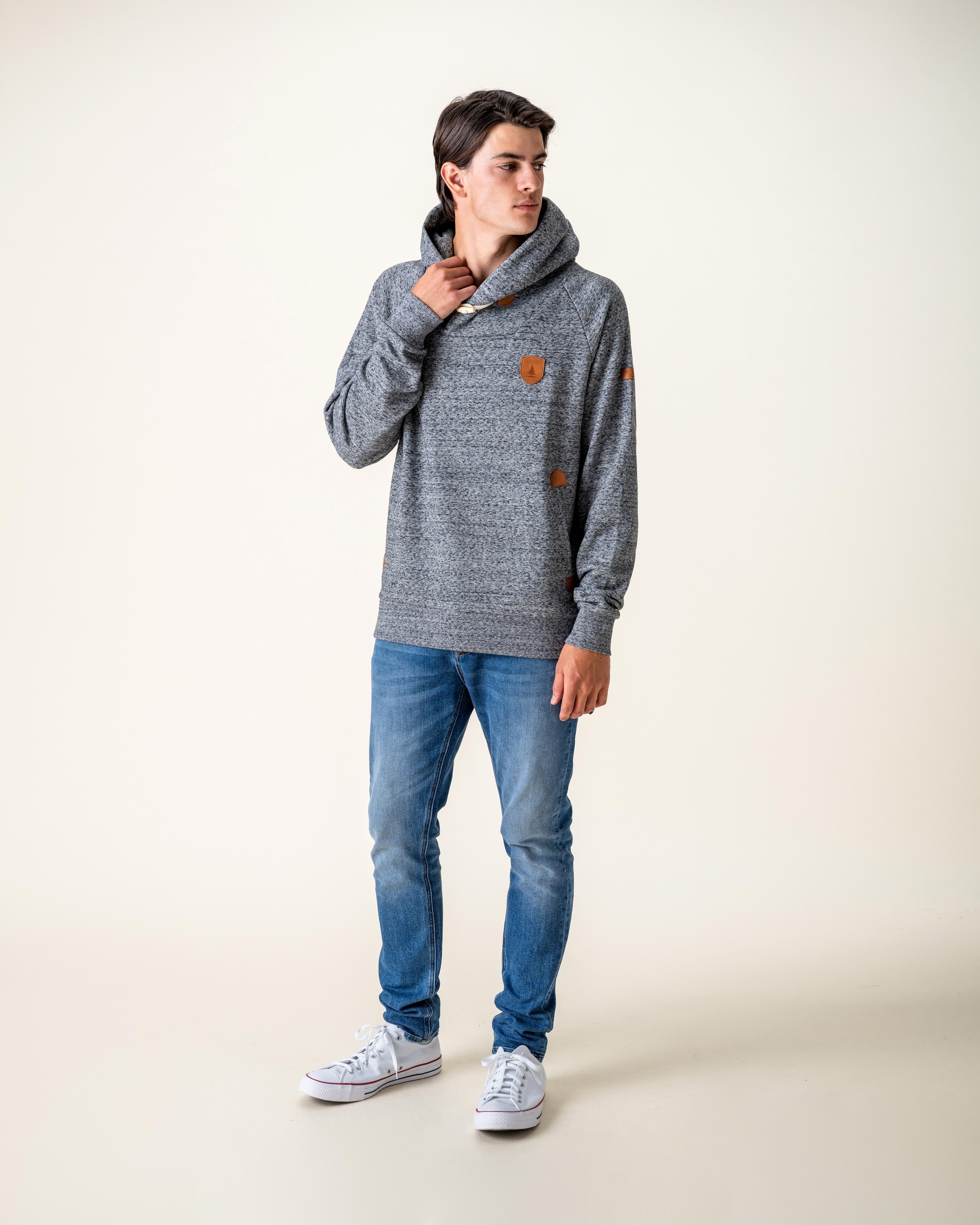 Aron Grey Space Dye Hoodie - Soft & Stylish Pullover Sweatshirt for Men & Women | Perfect for Casual Wear, Gym, and Outdoor Activities