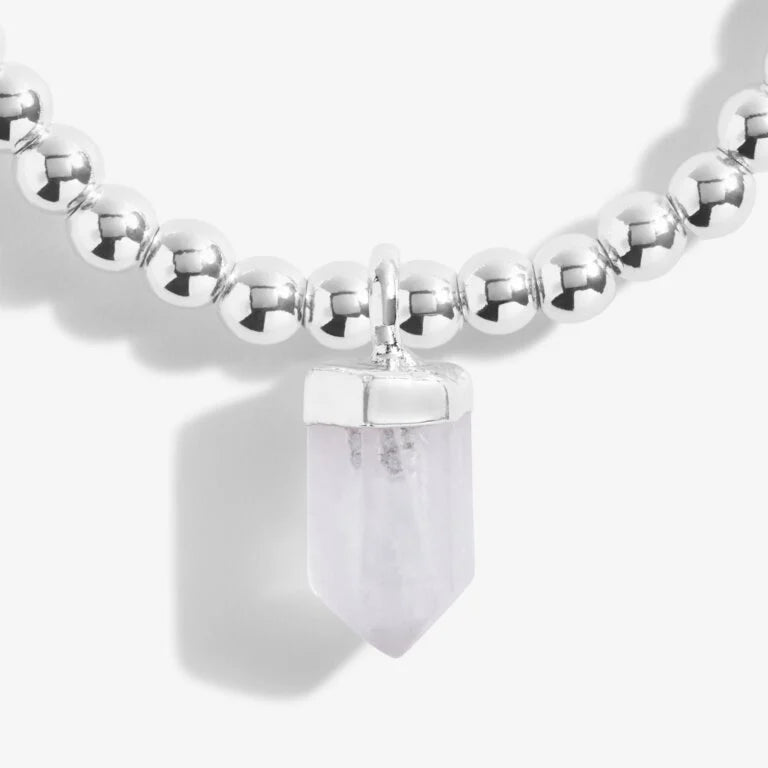 Joma Jewellery Intuition Bracelet with Clear Quartz - Elegant Crystal Healing Jewelry for Women, Perfect for Meditation, Yoga & Spiritual Gifts