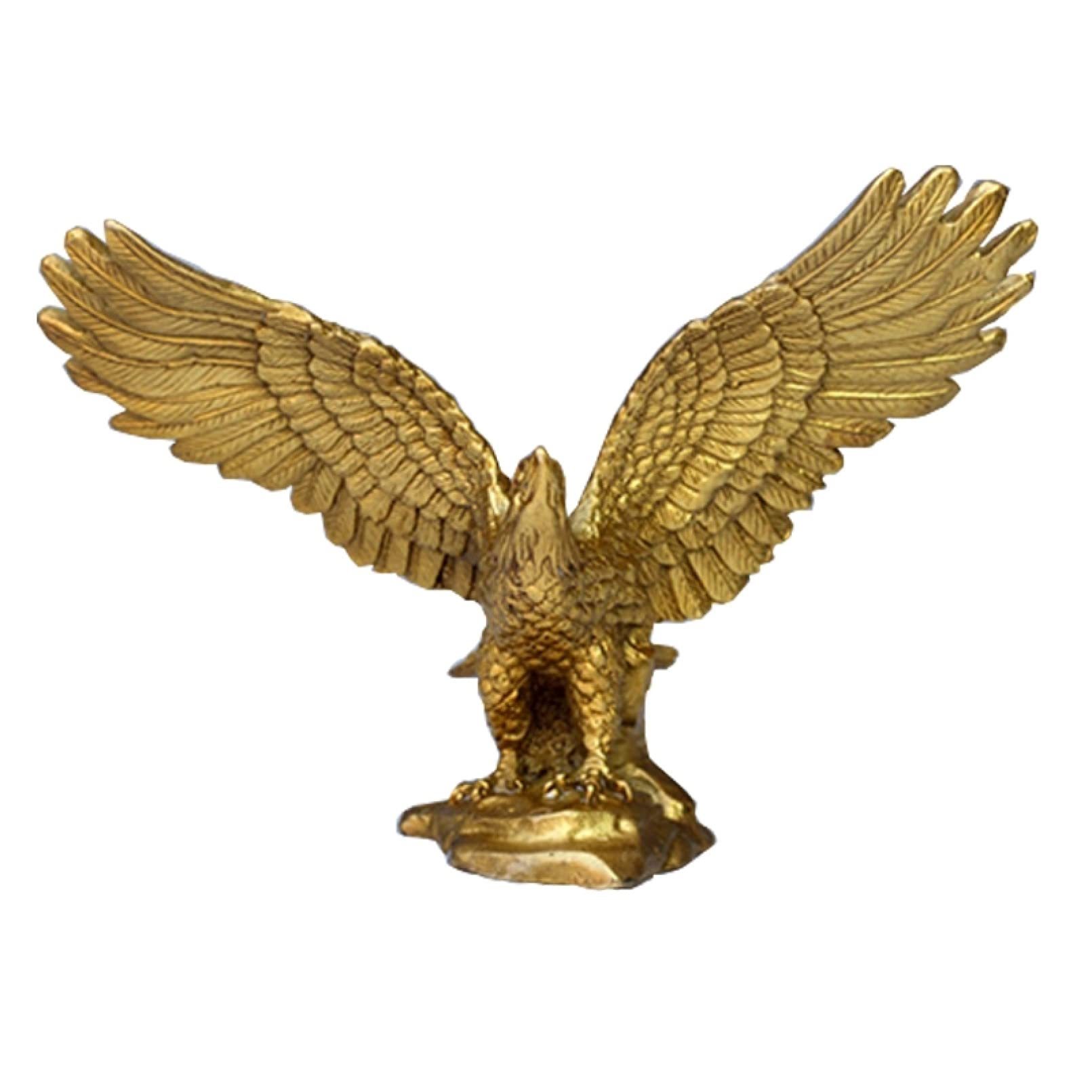 KKONION Handmade Brass Eagle Statue - Feng Shui Fortune Sculpture for Home & Office Decor, Unique Gift Idea for Housewarming & Spiritual Protection