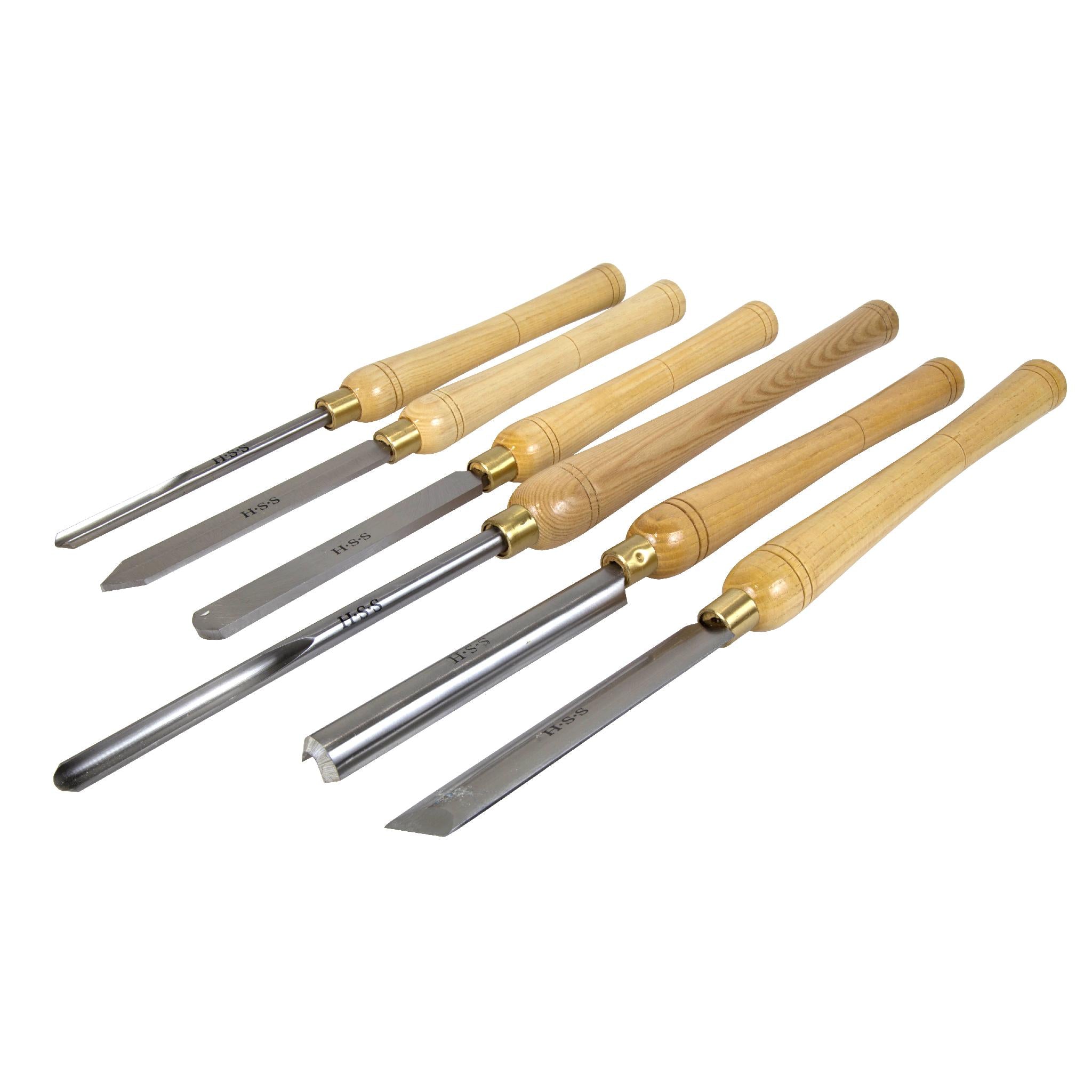 Premium WEN CH14 6-Piece Wood Chisel Set (16-22 Inch) - High Speed Steel Blades & Ash Wood Handles for Professional Woodworking & DIY Projects - Perfect for Carving, Cabinetry & Furniture Making