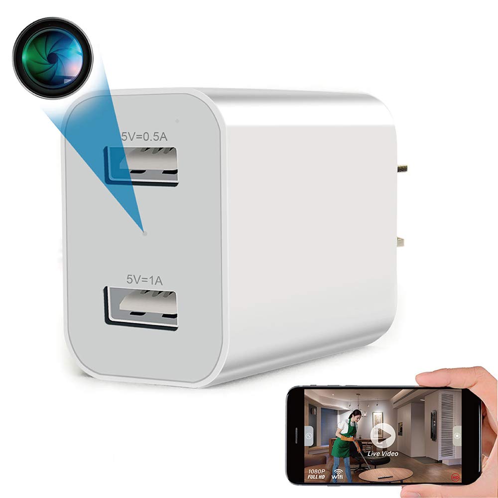 TOQI Spy Camera Hidden WiFi Camera with Remote Viewing - 2024 Newest 1080P HD Mini Nanny Cam for Indoor Surveillance | Wireless Hidden Charger Camera for Home Security & Office Monitoring | Perfect for Baby Monitoring, Pet Watching, and Elderly Care