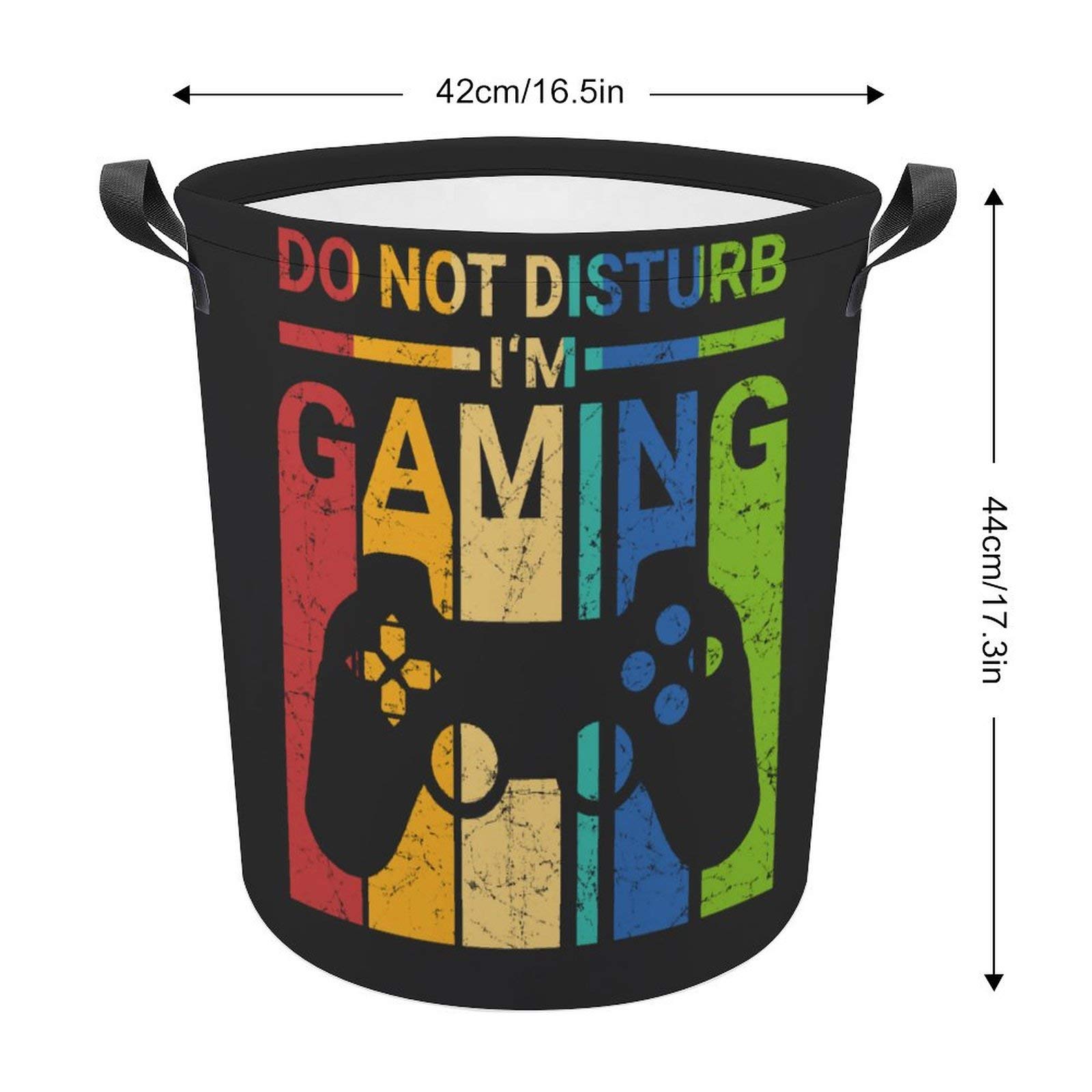 Retro Gamer Laundry Hamper - Waterproof Foldable Clothes Storage Bag for Dirty Laundry | Collapsible Toy Organizer Bin for Bedroom, Office & Kids Room | Perfect Gift for Gamers & Organizing Clothes, Toys