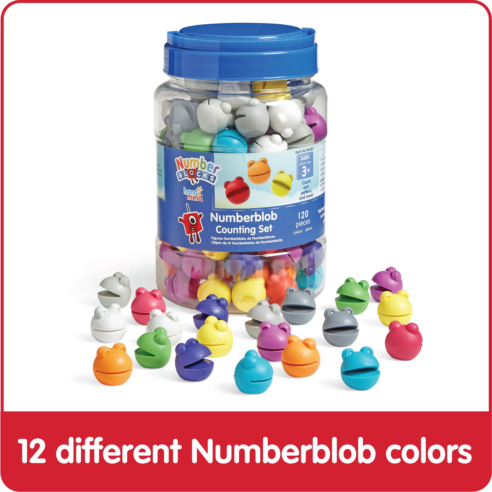 Numberblocks Numberblob Counting Set - Math Counters & Educational Manipulatives for Toddlers | Preschool Learning Toys, Easter Basket Stuffers | Hands-on Math Activities for Kids Classroom & Homeschool