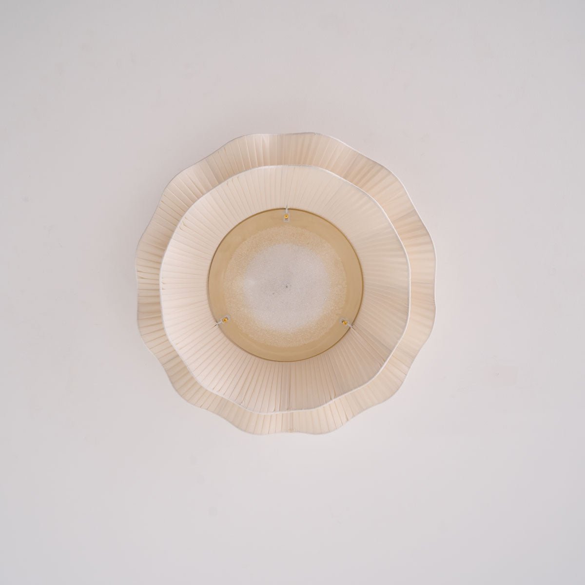 Arwen Fabric Wave Ceiling Lamp - Modern Handmade Rattan Pendant Light for Living Room, Bedroom, Dining Room & Office - Soft Ambient Lighting Fixture for Home Decor