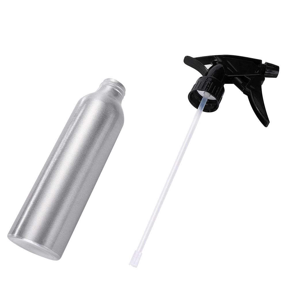 2 Pack 250ml Empty Aluminum Spray Bottles with Reliable Sprayer - Refillable Atomizer Mist Perfume Bottle for Hairdressing, Green Soap, Flowers & Water - Perfect for Salon, Gardening, DIY Beauty and Home Cleaning