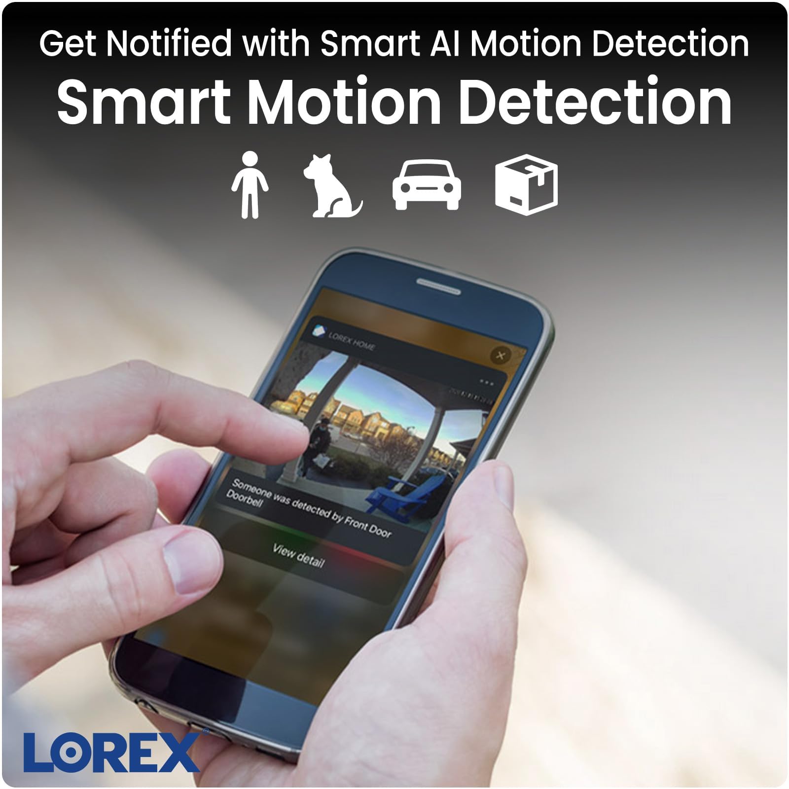 Lorex 4K Wired WiFi Smart Video Doorbell Camera with No Monthly Fee - Smart Security Lighting, Night Vision, Motion Detection, Works with Existing Doorbell Wiring (Black) - Perfect for Home Security & Package Delivery Monitoring