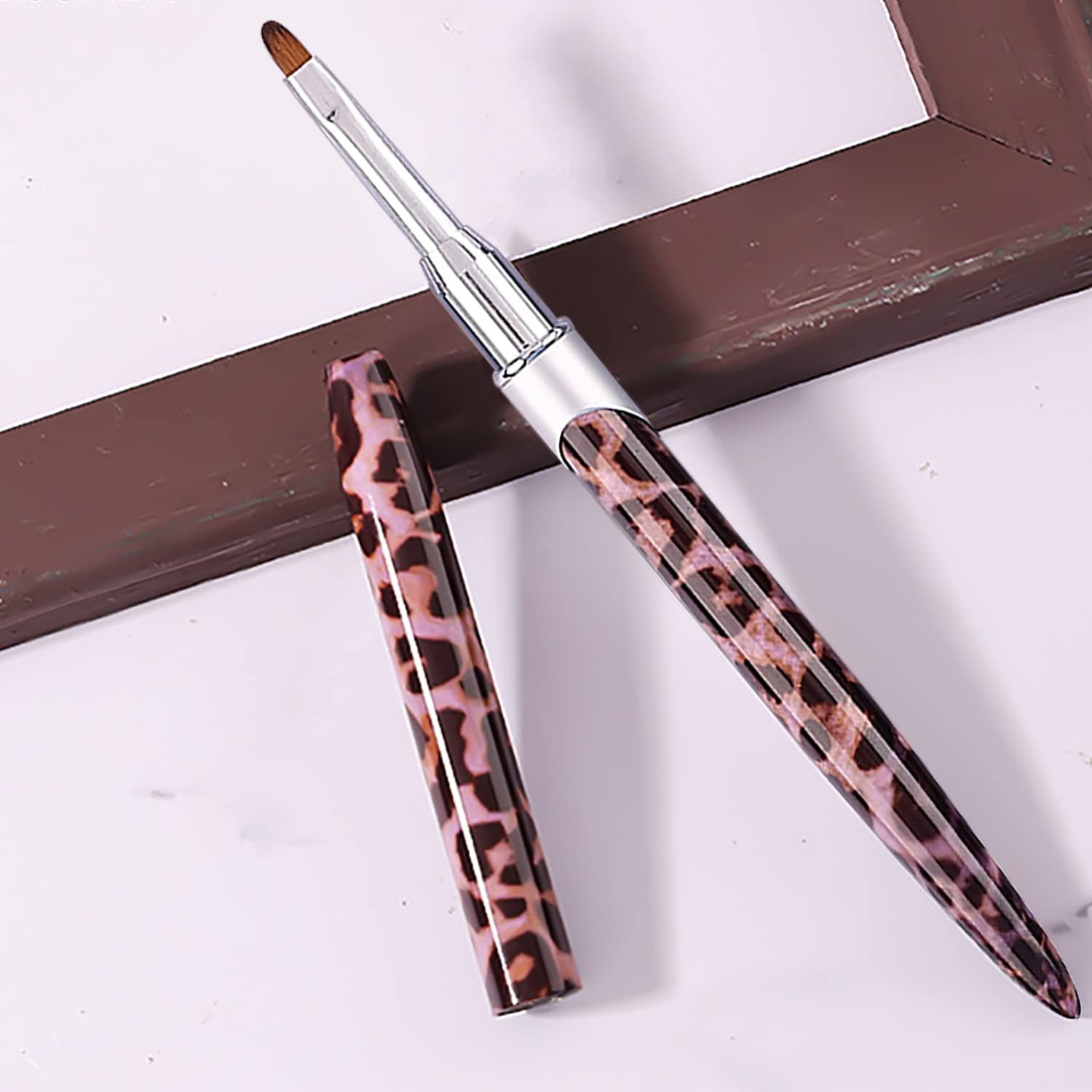DANNEASY 2pcs Professional Nail Clean Up Brush Set - Nail Polish Remover Brush, Nail Art Brush for Acrylic Nails, Perfect for Nail Design & Cleaning Polish - Ideal for Salon, Home Manicure & DIY Nail Art