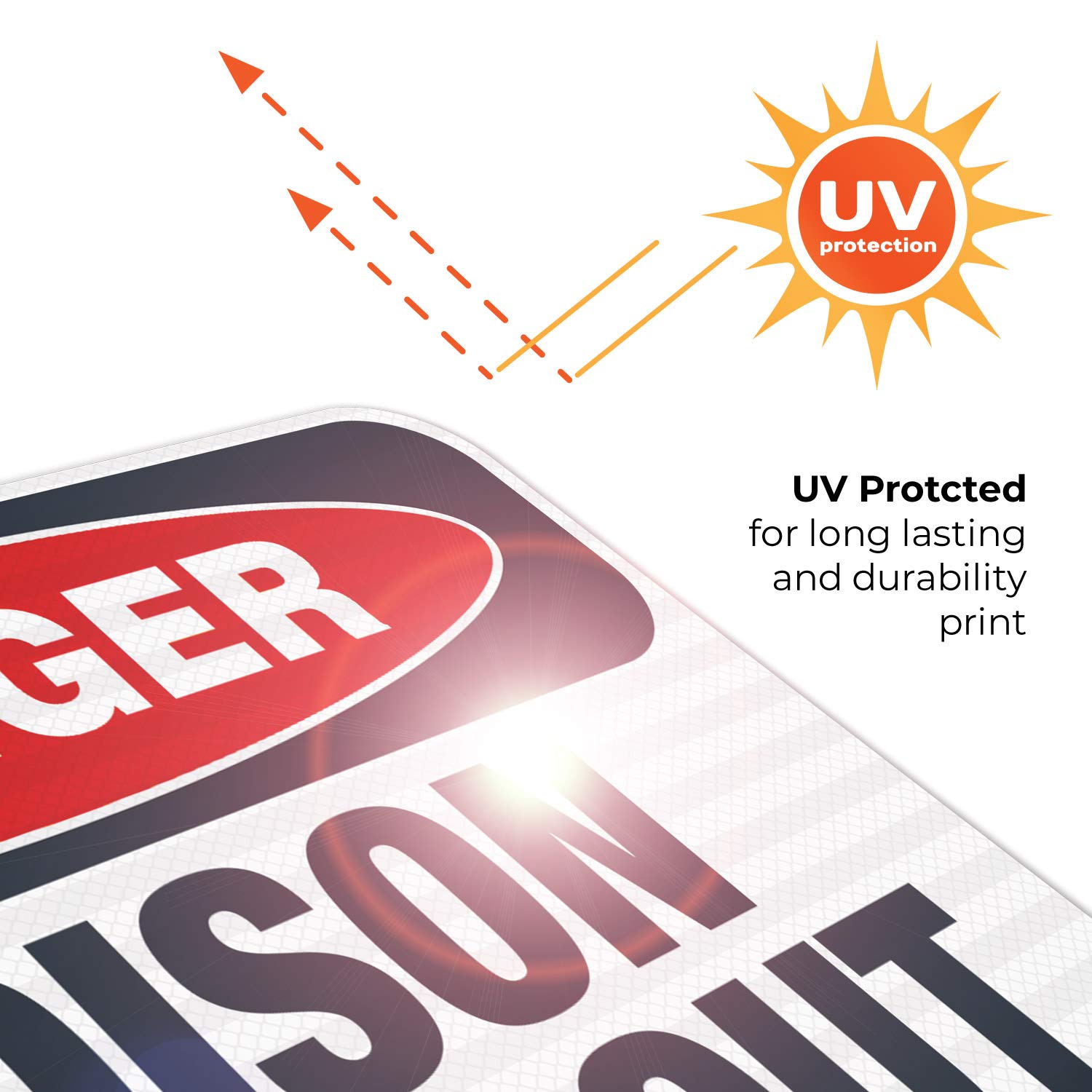 Danger Poison Keep Out Sign - OSHA Approved 12x18 Inches, 3M EGP Reflective .063 Aluminum - Fade Resistant for Indoor & Outdoor Use - Made in USA - Perfect for Warehouses, Construction Sites & Hazardous Areas
