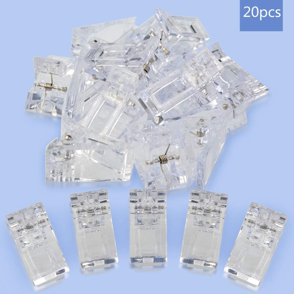 20PCS Nail Tips Clips for Polygel Nail Extensions - DIY Manicure Tools for Quick Building & Finger Nail Art - Perfect for Salon, Home Use & Professional Nail Technicians