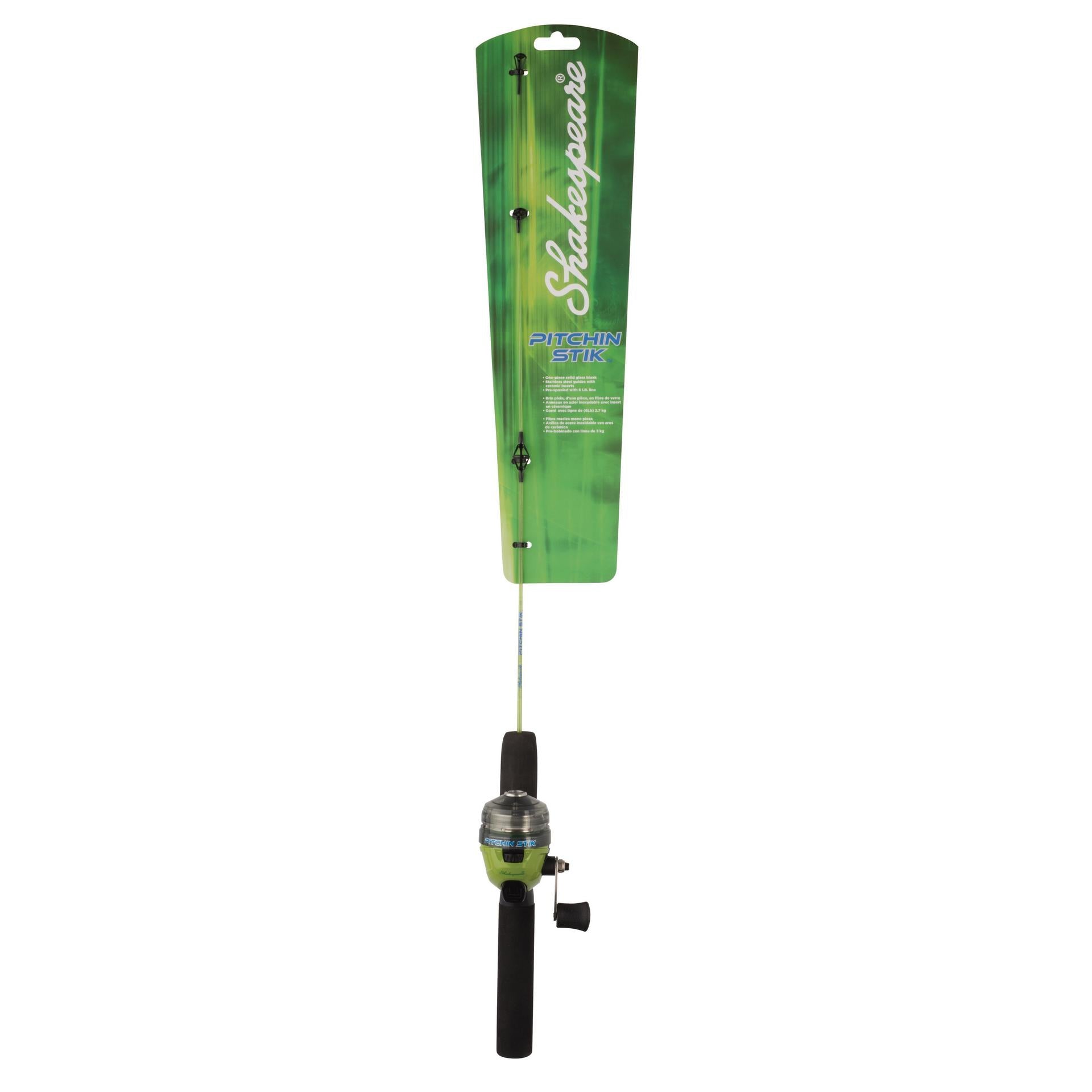 Pitchin Stik® Spincast Fishing Rod and Reel Combo - Lightweight Spinning Rod for Freshwater & Saltwater Fishing - Perfect for Beginners and Experienced Anglers (Great for Lake, River, and Shore Fishing)