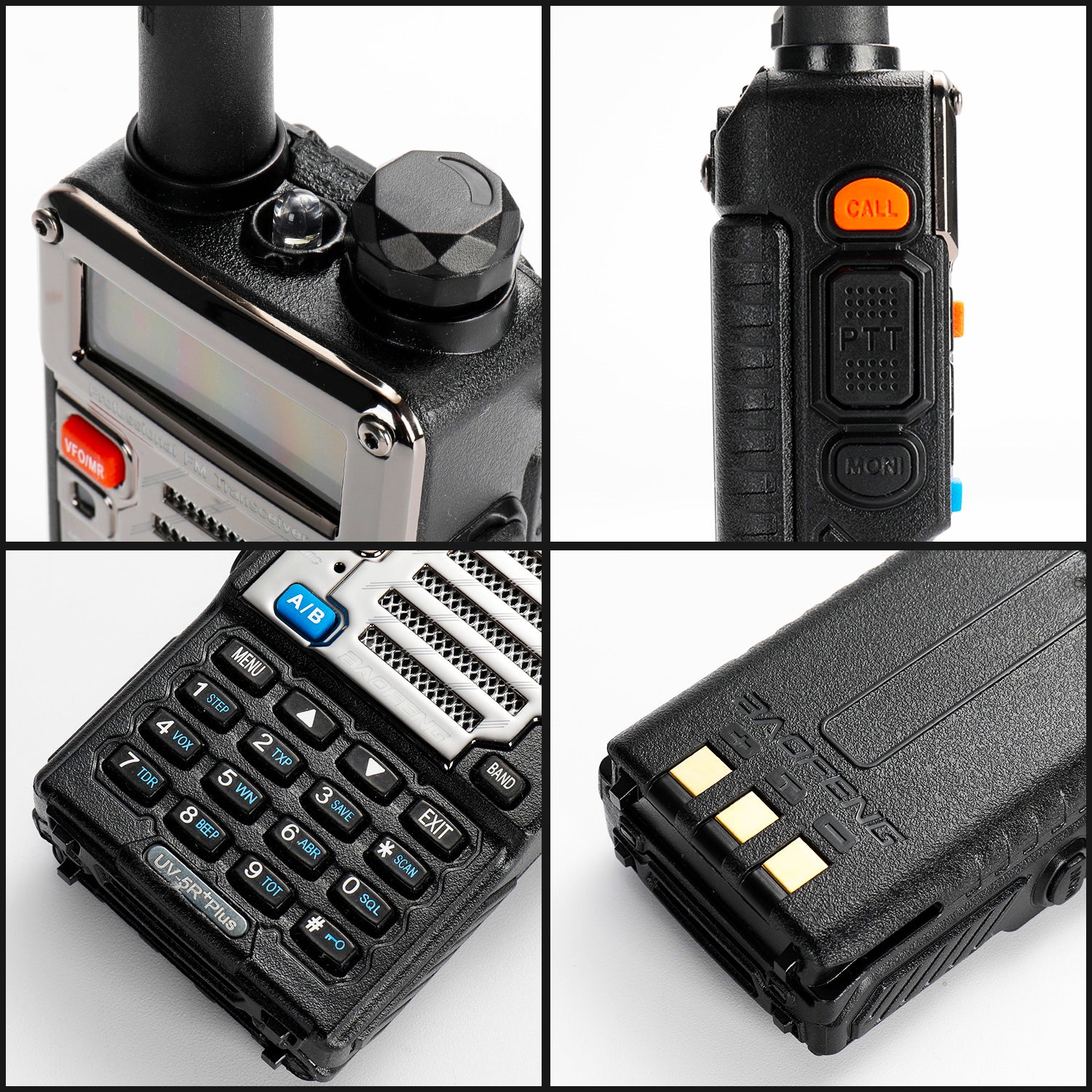 Baofeng UV-5R PLUS Two-Way Radio [5 Pack] - Dual Band 136-174/400-520MHz, 4W/1W Power, 128 Channels, LED Flashlight - Ideal for Outdoor Adventures, Emergency Communication & Hiking