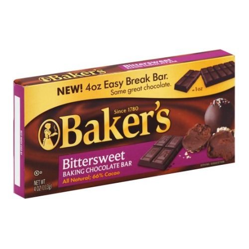 Bakers Bittersweet Baking Chocolate Bar - 4 Ounce (12 Bars per Case) | Premium Baking Chocolate for Cookies, Cakes & Desserts | Perfect for Home Bakers & Professional Chefs