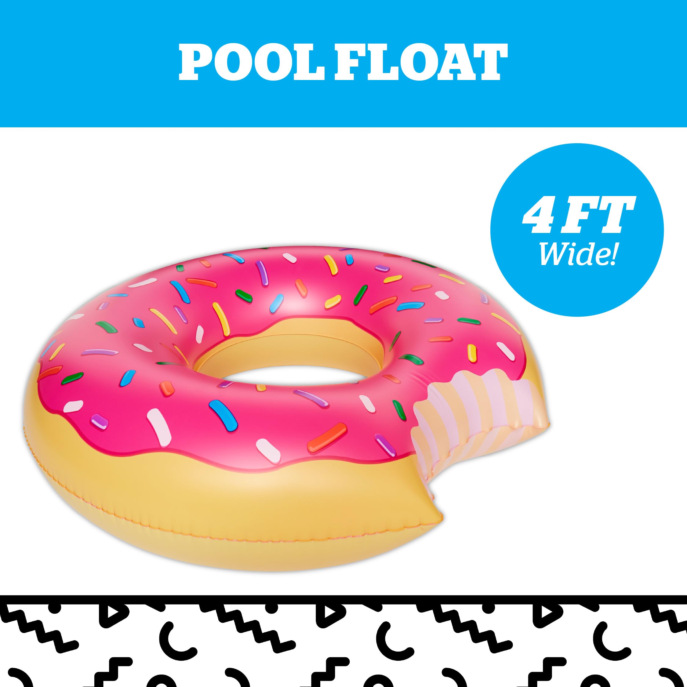 BigMouth Inc. 4-Foot Wide Inflatable Pool Float Tube - Blow Up Swim Ring for Adults & Kids - Perfect for Summer Pool Parties, Beach Vacations & Water Fun