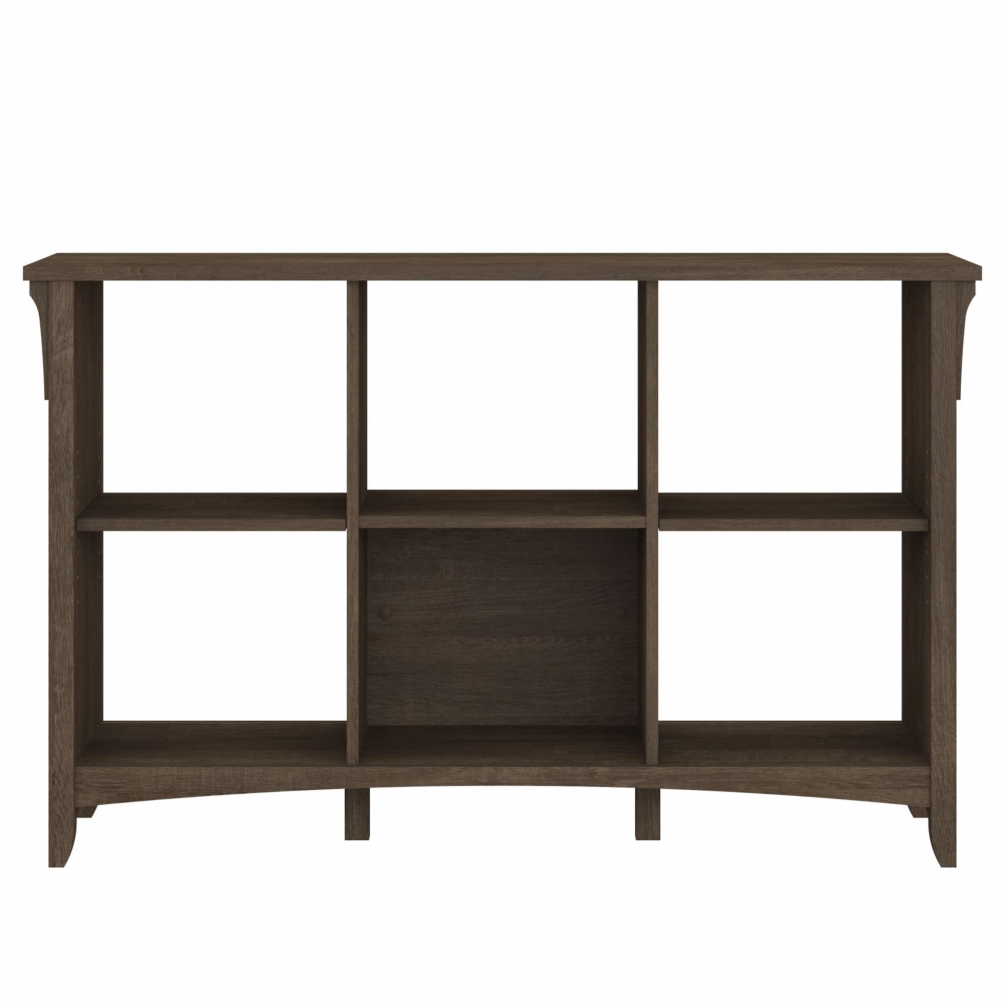 Bush Furniture Salinas 6-Cube Organizer in Ash Brown - Office & Home Storage Solution with Open Shelves for Books, Supplies & Decor - Perfect for Small Spaces, Dorm Rooms & Workstations