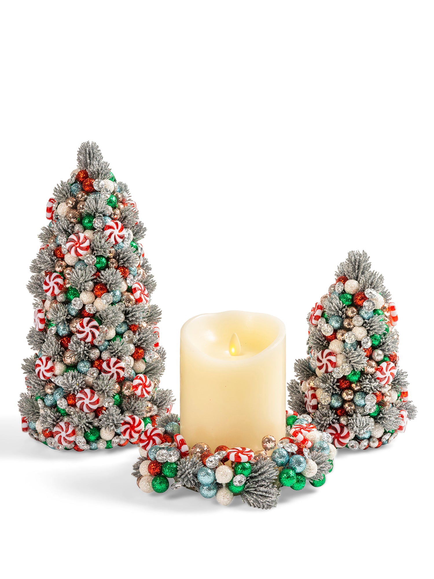 7-Pack Peppermint Candy Christmas Tree Decorations - Perfect for Holiday Party Favors, Stocking Stuffers & Festive Home Decor