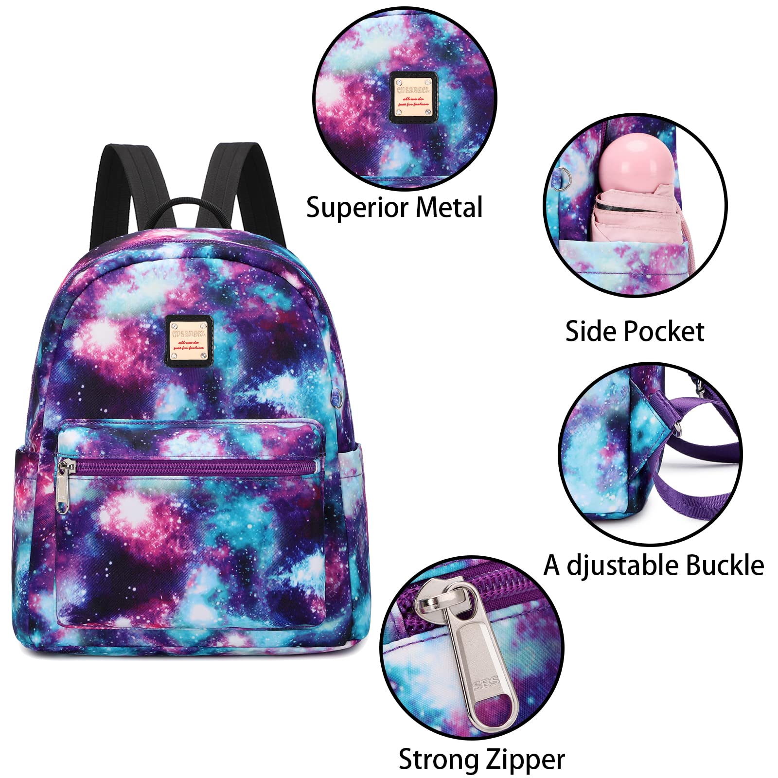 Cusangel Mini Backpack for Girls - 10L Cute Small Backpack with Multiple Pockets, Fashion Travel Backpack for Women & Teens, Lightweight Shoulder Bag for School, Shopping, and Outdoor Adventures